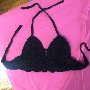 Black Crochet Bralette